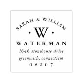 Elegant Monogram | Retouradres Zelfinktende Stempel (Design)