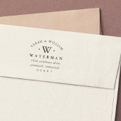 Elegant Monogram | Retouradres Zelfinktende Stempel