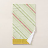 Elegant monogram retro patroon l Stripes Geel Bad Handdoek (Handdoek)