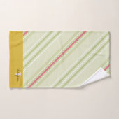 Elegant monogram retro patroon l Stripes Geel Bad Handdoek (Handdoek)