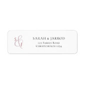 Elegant Monogram Return Address Label (Voorkant)