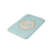 Elegant Monogram Robin Egg Blue Bath Mat (Gekanteld)