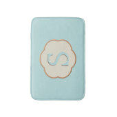 Elegant Monogram Robin Egg Blue Bath Mat (Voorkant Verticaal)
