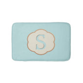 Elegant Monogram Robin Egg Blue Bath Mat (Voorkant)