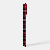 Elegant Monogram Rode Schotse Ruit iPhone 15 Case (Rechterkant)