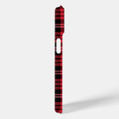 Elegant Monogram Rood Plaid Case-Mate iPhone Case (Achterkant / Rechts)