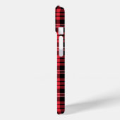 Elegant Monogram Rood Plaid Case-Mate iPhone Case (Achterkant / Links)