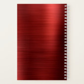 Elegant monogram rood reizen notitieboek (Achterkant)