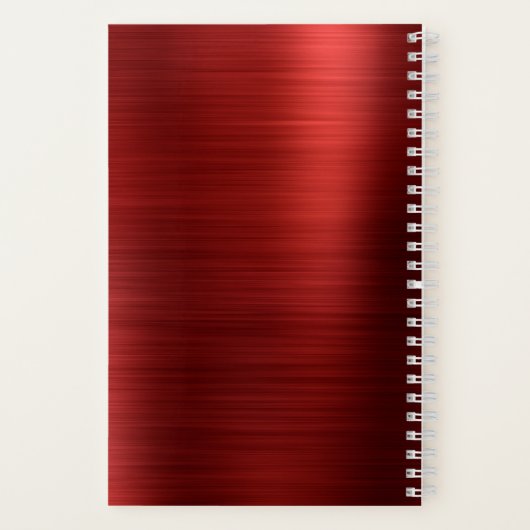 Elegant monogram rood reizen notitieboek (Achterkant)