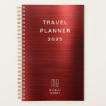 Elegant monogram rood reizen planner<br><div class="desc">Elegante Monogram Rode Reisplanner.</div>