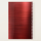 Elegant monogram rood reizen planner (Achterkant)