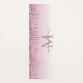 Elegant Monogram Roos Glitter Drift Yoga Mat (Voorkant)