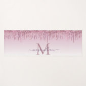 Elegant Monogram Roos Glitter Drift Yoga Mat (Voorkant (horizontaal))