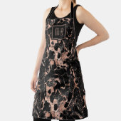 Elegant Monogram Roos Gold Black Marble Schort (Insitu)