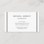 Elegant Monogram Roos Gold Black Marble Visitekaartje (Achterkant)