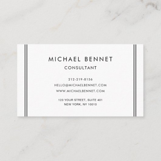 Elegant Monogram Roos Gold Black Marble Visitekaartje (Achterkant)