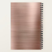 Elegant Monogram Roos Gold Travel Notitieboek (Achterkant)