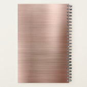 Elegant Monogram Roos Gold Travel Planner (Achterkant)