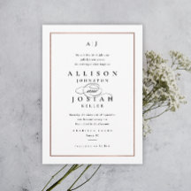 Elegant Monogram Roos Gold Wedding