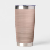 Elegant Monogram Roos Goud Geïsoleerde Drinkbeker (Links)