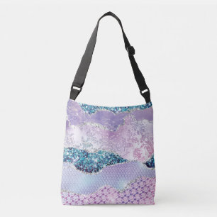 Elegant Monogram Roos roze Glitter Latte Mok Cel Crossbody Tas