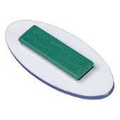 Elegant Monogram Royal Blue Naambadge (Achterkant)