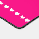 Elegant Monogram Roze en witte harten Bureaumat (Hoek)