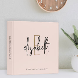 Elegant Monogram Roze Gold Script School 1" Multomap