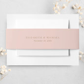 Elegant Monogram Roze Gouden Huwelijk Uitnodigingen Wikkel