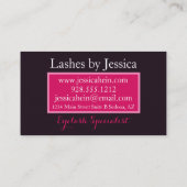 Elegant Monogram Roze Rose Salon Visitekaartje (Achterkant)