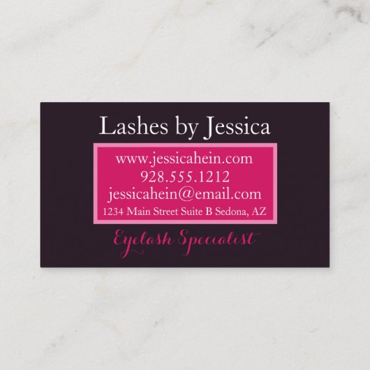 Elegant Monogram Roze Rose Salon Visitekaartje (Achterkant)