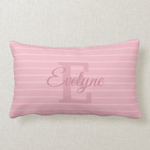Elegant monogram roze Sjabloon Letter E Script Kussen