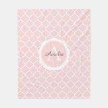Elegant Monogram Roze Wit Modern Script