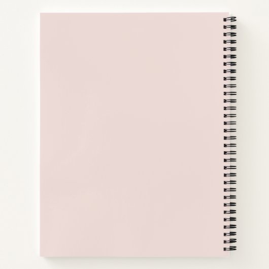 Elegant Monogram Roze Wit Taupe Bloemmotief Notitieboek (Achterkant)