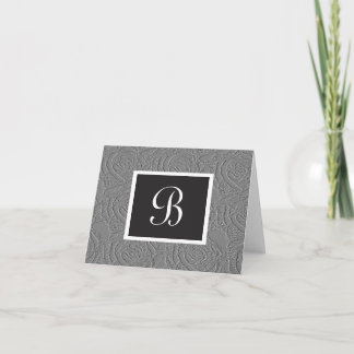 Elegant Monogram Rozen Letter B Custom Notecard Notitiekaartje