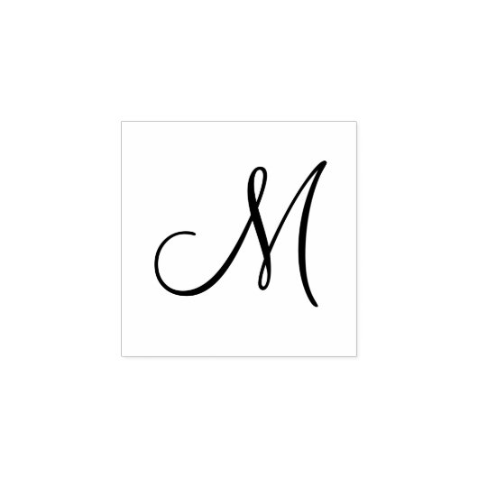 Elegant Monogram Rubberstempel (Afrduk)