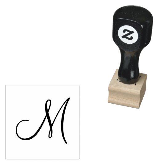 Elegant Monogram Rubberstempel (Gestempeld)