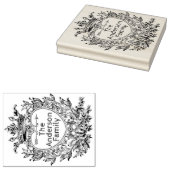 Elegant monogram rubberstempel (Gestempeld)