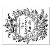 Elegant monogram rubberstempel (Afrduk)