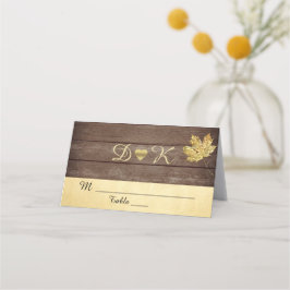 Elegant Monogram Rustieke Schuur Houten Land Bruil Plaatskaartje