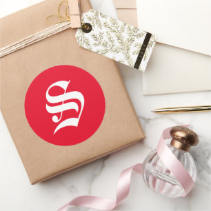Elegant monogram S Ronde Sticker