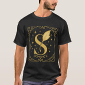 Elegant Monogram “S” with Leaf T-shirt (Voorkant)