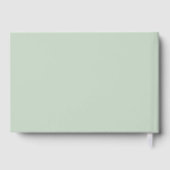 Elegant Monogram Sage Green Wedding Gastenboek (Achterkant)