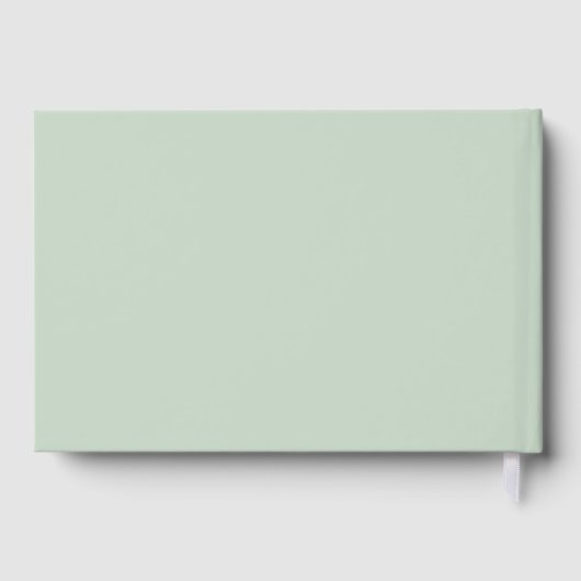 Elegant Monogram Sage Green Wedding Gastenboek (Achterkant)