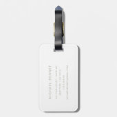 Elegant Monogram Sage Groen Bagagelabel (Achterkant verticaal)