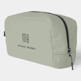 Elegant Monogram Sage Groen Toilettasje