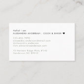 Elegant Monogram Sage Groen Zwart Script Naam Visitekaartje (Achterkant)