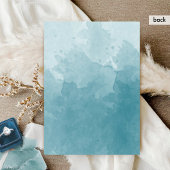 Elegant Monogram Sage Zeeglas Waterverf Bruiloft Kaart