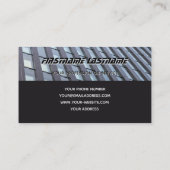 Elegant monogram schone glazen gevel kantoor visitekaartje (Achterkant)