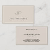 Elegant Monogram Schoon Professioneel Modern Trend Visitekaartje (Voorkant / Achterkant)